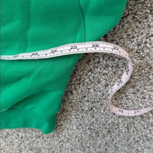 GAP Bright Green Vintage Cropped Drop Shoulder Hoody, Medium, Like New - Picture 10 of 10